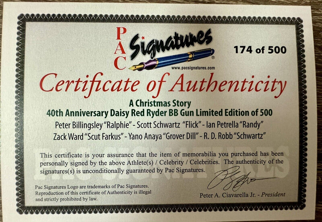 A Christmas Story Autographed 40th Anniversary Red Ryder BB Gun
