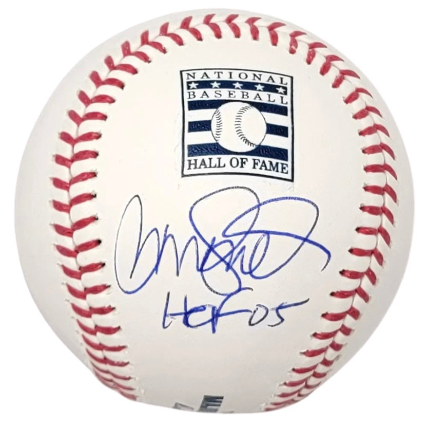 Ryne Sandberg Autographed Rawlings Hall of Fame Major League Baseball W/ HOF 05 Inscription
