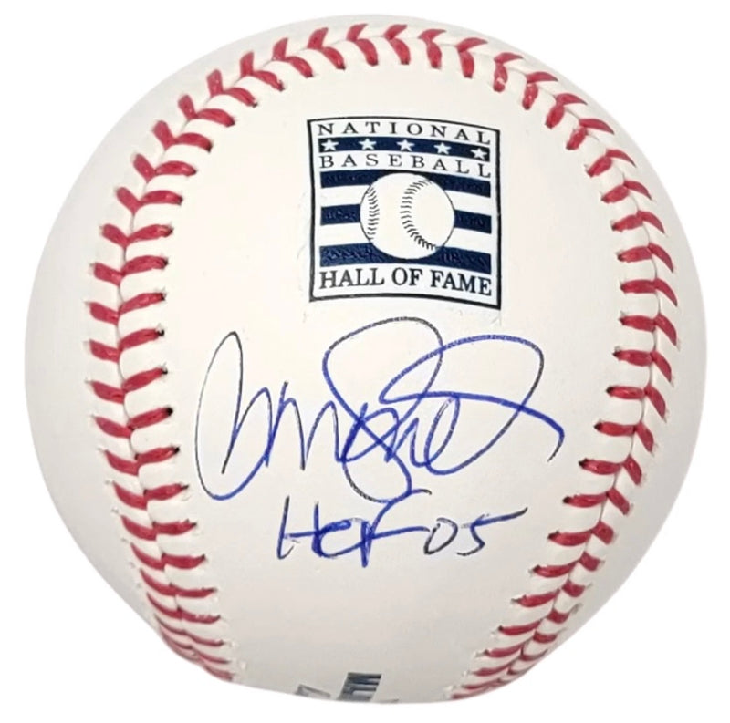 Ryne Sandberg Autographed Rawlings Hall of Fame Major League Baseball W/ HOF 05 Inscription