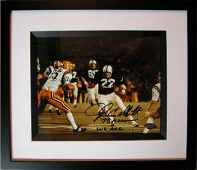 John Cappelletti Autographed 8x10 Action Penn State Photo Inscribed 73 Heisman We Are... Framed