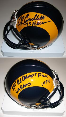 John Cappelletti Autographed Rams Mini Helmet Inscribed