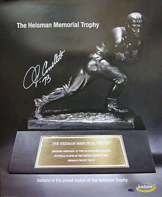 John Cappelletti Autographed Heisman Trophy 24x36 Poster Inscribed 73 Penn State